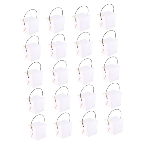 Beaupretty 20個 使い捨て牛皮紙テイクアウト食品容器 防油 防水加工で揚げ物やスナックに 自立可能で陳列や持ち運びに便利なフードテイクアウ