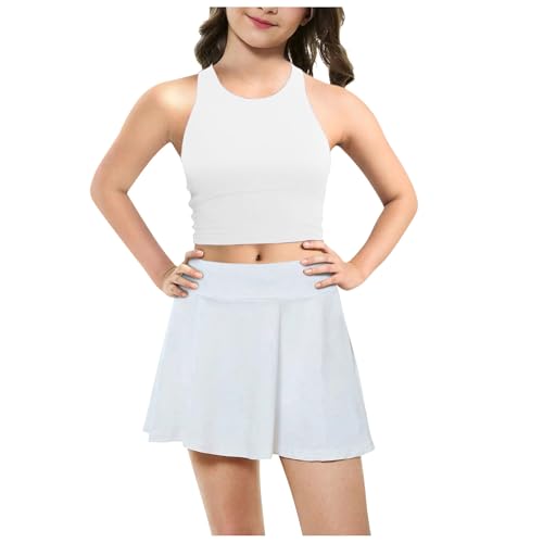 Beat Street Girls Tank Tops - 2 Pack Double Lined Racerback Sleeveless Yoga Dance Crop Top - Made in USA3