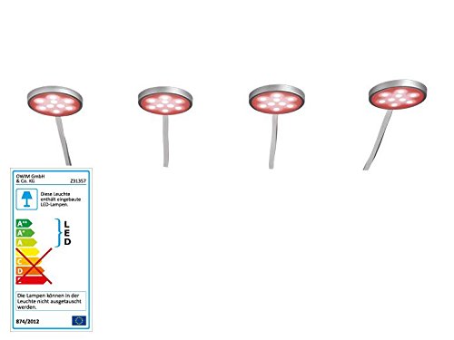 Preisvergleich Produktbild LED Unterbauleuchte 4er-Set, Komplett-Set, sehr flach