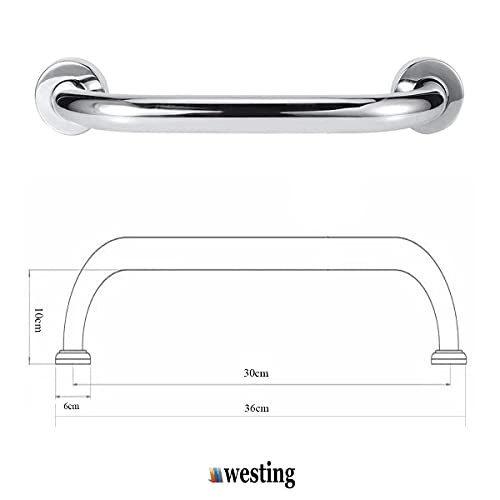 Barra de Apoio Para Banheiro Aço Inox 304 Inoxidável 30cm Corrimão de Segurança Apoio Para Chuveiro