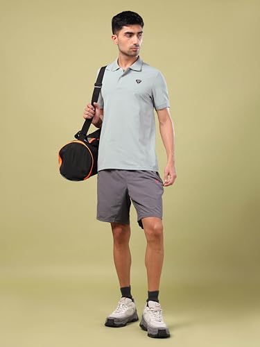 Image of TECHNOSPORT Men's Regular Fit Half Sleeve Polo T-Shirt with Collar, ELASTO Plus Quick Dry Moisture Wicking Polo Tee for Gym Sports Golf and Casual Wear