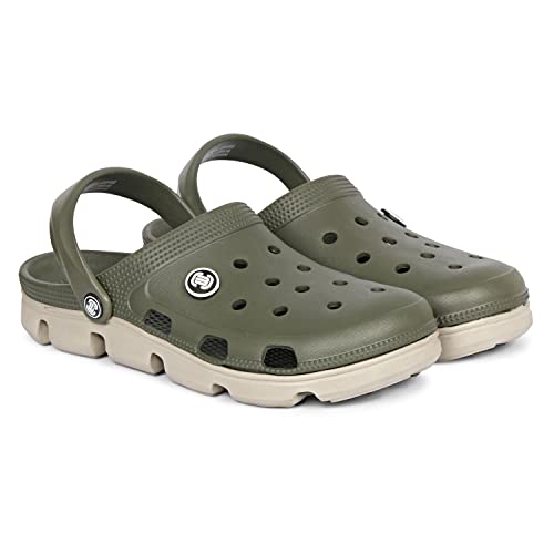 Image of MOZAFIA Leo Mens ANOTAMICAL Cupping Sole | Adjustable Back Strap Sandal to Slider | Ultra Light and Highly Flexible EVA Sandals | Clogs for Casual WEAR|Beige