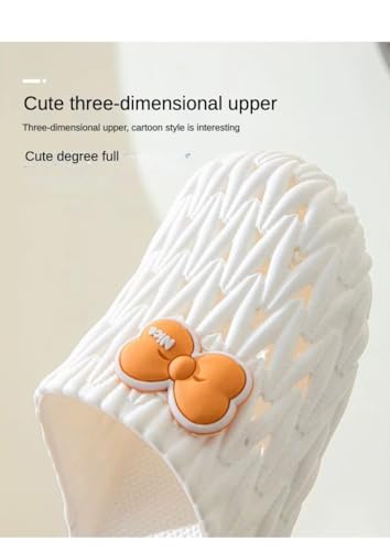 Loizziuy Women's Summer Non-Slip Cute Bowknot Slide Sandals Soft Sole Indoor Outdoor Bathroom Slippers3