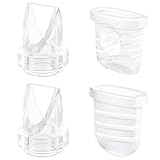 2pcs Duckbill Valves and 2pcs Silicone Diaphragms Compatible with Lansinoh Discreet Duo, eufy E10 S1 S1 Pro,NCVI Nuliie NICEGREEN Life S32 Breast Pump Replacement Parts, S32 Breast Pump Accessories