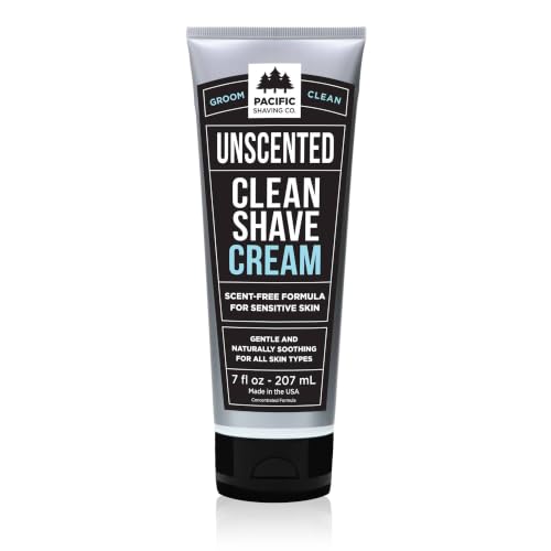 Pacific Shaving Company Clean Men's Sensitive Shaving Cream, 7 Oz