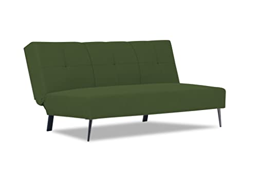 Image of Adorn India Xander 3 Seater Sofa Cum Bed (Green) (3 Year Warranty)