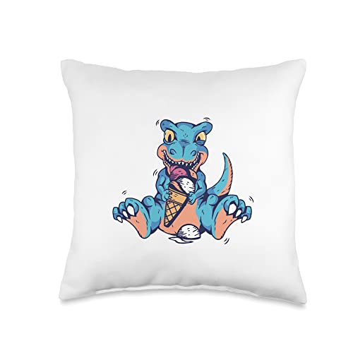 Get Well Soon Gifts for Kids Tonsils Removal Surgery Tonsillectomy Recovery Tonsils Ice Cream Throw Pillow, 16x16, Multicolor