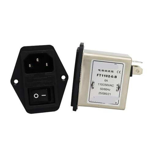 Filtre de puissance AC 220V anti-interférences FT110I-1-B type prise IEC - 4