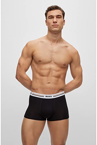 BOSS Herren Trunks, 3er Pack - 3P Revive, Boxershorts, Viskose Stretch, Logo Schwarz S – Ansicht 7