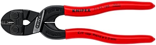 Knipex CoBolt® S Compact Bolt Cutters with recess in the cutting edge black atramentized, plastic coated 160 mm 71 31 160