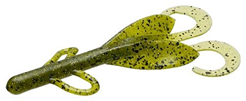 Zoom Bait Brush Hog Bait-Pack of 8 (Watermelon Gold Glitter, 6-Inch)
