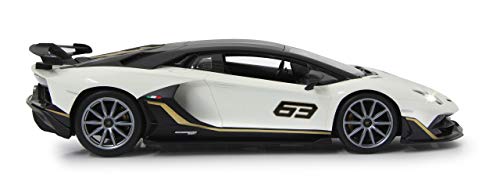 JAMARA 405172 - Lamborghini Aventador SVJ 1:14 2,4GHz - offiziell lizenziert, bis zu 1 Stunde Fahrzeit bei ca. 11 Kmh, perfekt nachgebildete Details, hochwertige Verarbeitung, Weiß