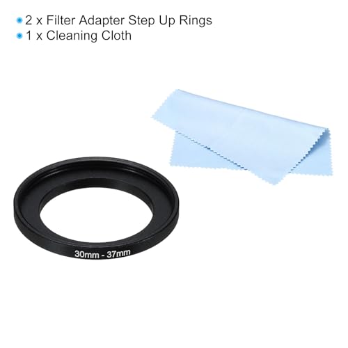 PATIKIL 30mm-37mm Metal Step Up Ring with Cleaning Cloth - Image 3