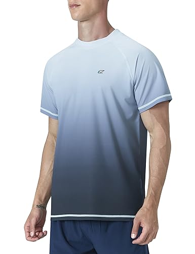 Image of Men's Swim Shirts Rash Guard UPF 50+ UV Sun Protection T-Shirt Quick Dry Fishing Beach T Shirts