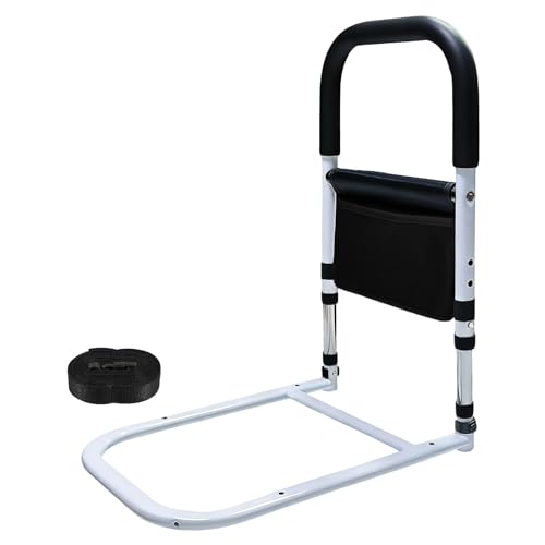 Bed Rails For Elderly Adults Bed Guard Bed Assist Rail Safety Mobility Aids Bed Guard Four-Position Height Adjustment Bed Safety Rail/Grab Bar/Bed Canefall Prevention For Pregnant Seniors Handicap