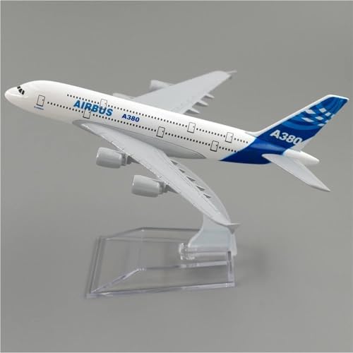 Modelo de avión Airbus A380 miniatura metálica para decoración de oficinas 6