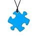 Collar Mordedor, Yuccer Silicona MasticarJuguetes Sensorial Colgante Mordedor Motor Oral para Autismo, ADHD, Necesidades Especiales, Niños, Adultos (Azul)