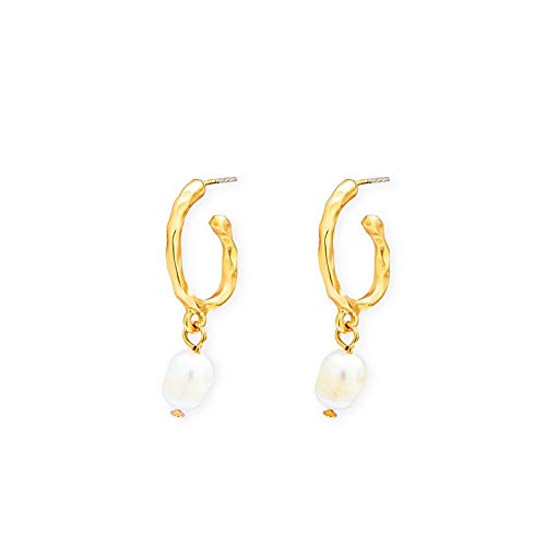 Pendientes Cellacity 925 de alta joyería con abalorios de perlas naturales de plata