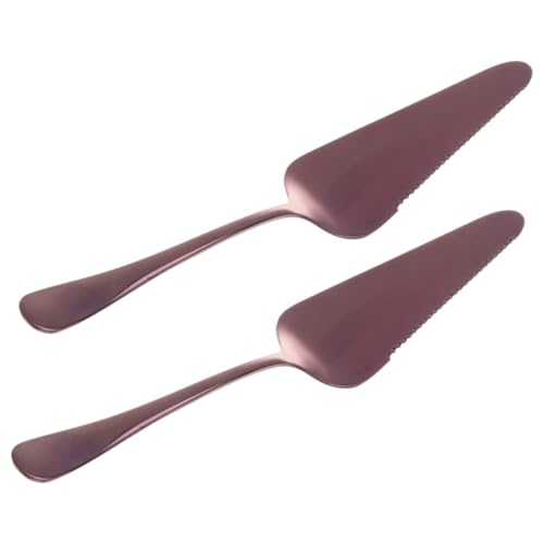 CHICAMPERA 2 Piezas espátula de Pastel Cortador de Pastel Levantador de Pastel Servidor de Pastel Espátula de Pizza espátula para Servir Pizza Acero Inoxidable Púrpura