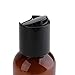 Bekith 16 Pack 8 ounce Amber Empty Plastic Bottles with Disc Top Flip Cap; BPA-Free Refillable Containers For Shampoo, Lotions, Liquid Body Soap, Creams