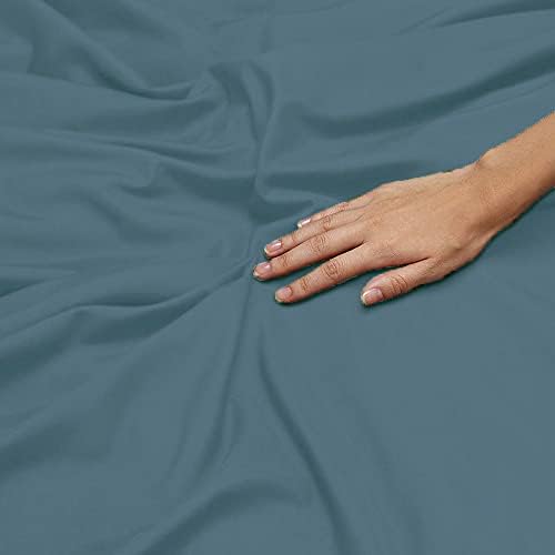 Miniatura 2 de Hotel Luxury - Juego de funda de edredón de 3 piezas de algodón egipcio de fibra larga de 800 hilos, tamaño King de 136 x 120, cierre de botón