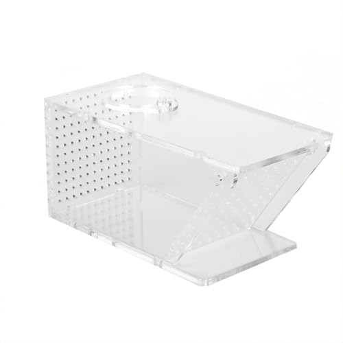 Joyzan Fischfalle Catcher Box, Süßwasserkrabbenfalle Acryl Aquarium zum Fangen von Garnelen Krabben Hausgarten Büro Fisch Süßwasser Krabbenfalle One Way Trap Fischzuchtbox Transparent Einwegventil