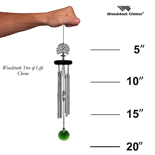 Woodstock Chimes Signature Collection, Crystal Tree of Life Chime, 19'' Decor Designs Wind Chimes for Outdoor, Patio, Home or Garden Décor (WFTE)