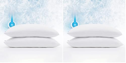 Image of Serta Power Chill Cooling Pillow Protectors,Stain Resistant and Zippered Pillow Protector,Protects-Pillow from Dust and Dirt,King,White,2 Count (Pack of 2)