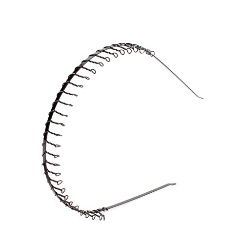 calistous dentada Durable metal Clips de pelo Negro Diadema