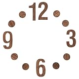 VALICLUD Holzziffern Uhr Selbstgemacht Satz 12 Zoll mit Stillem Quarzuhrwerk und Zeigern Digital Robust für Uhrenreparatur und Bastelprojekte