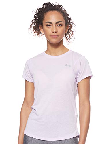 Under Armour Women's Streaker 2.0 Short Sleeve T-Shirt , Purple Ace (543)/Reflective , Small
