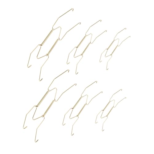 Unomor 6pcs Invisible Metal Plate Hangers Decorative Plate Holders for Wall Compatible for Photos and Household Items