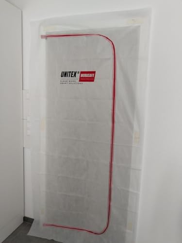 UNITEX®STRONG Staubschutztür 220x110 mm mehrfach einsetzbar, stabileres Vlies als herkömmliche Staubschutztüren***DIREKT VOM HERSTELLER*** KEINE IMPORT WARE***