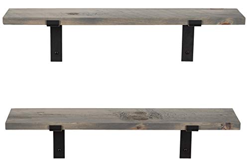 image for Imperative Décor Rustic Wood Floating Shelves Wall Mounted Storage Sh