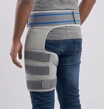 Orthopedic Hip Brace For Men and Women - Compression Support Wrap for Hip, Groin, Thigh Hamstring Pain Relief, SI Sacroiliac Joint Sciatic Nerve Pain Relief Both Thighs MULTICOLOR-image-20