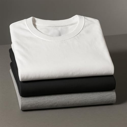 Camiseta Básica Hombre 100% Algodón Cuello Redondo Suave y Transpirable Ajuste Clásico Moderno Colores Surtidos Tallas S-3XL