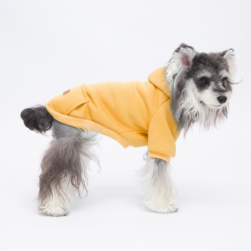 Image of 2 Pack Dog Hoodie Warm Hood Dog Sweater Cold Weather Small Dogs Sweatshirt Comfort Pet Clothes for Small Medium Dogs with Pockets Cats Chihuahua Clothes for Male Female Girl Boy Sporty Daily Wear