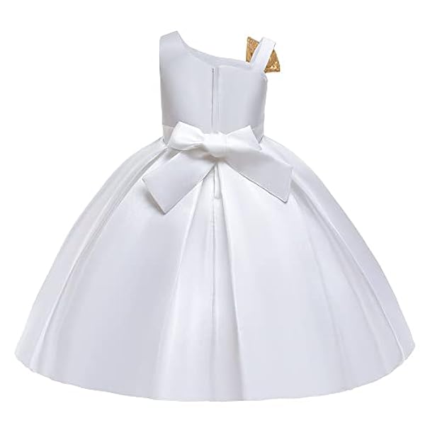 LZQDM Feestjurken voor meisjes Verjaardag Tutu Pailletten Jurk Tule Verjaardagskleding Trouwjurk (Kleur: B, Maat: 6)