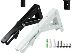 Mesa Dobravel Retratil de Parede Borda Redonda 100cm x 50Cm Suspensa Para Cozinha Pequena(Preta 2pc,35cm)