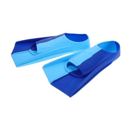 Abaodam Aletas Cortas de para Jóvenes Cómodas y Antideslizantes para Entrenamiento de Natación y Esnórquel Resistentes y Fáciles de Transportar XS Azul Degradado
