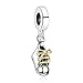 Annmors Femme Charms Chaussure de Bébé Argent Sterling 925 Pendentif avec Zircon Cubique pour Bracelet