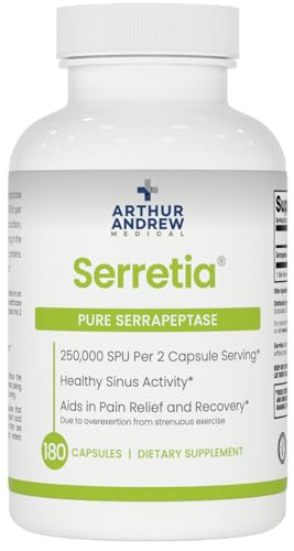 Arthur Andrew Medical, Serretia, Serrapeptase Formula for Muscle and Sinus Support, 180 Capsules Arthur Andrew Medical, Serretia, Serrapeptase Formula for Muscle and Sinus Support, 180 Capsules