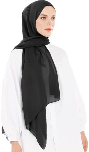 Chiffon Hijab Scarf For Women. Soft Fashion Headscarf Shawl Wrap