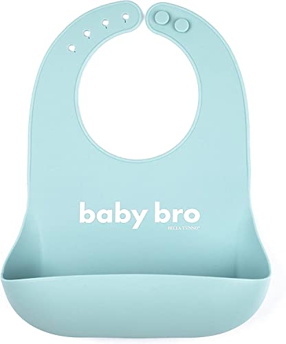 Image of Bella Tunno Wonder Bib - Adjustable Silicone Baby Bibs for Boys, Durable and Waterproof BPA Free Silicone, Baby Bro (WB223)
