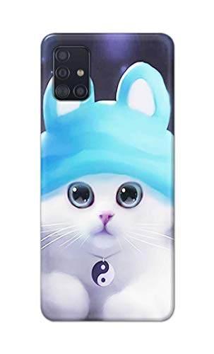 Image of Chinese Cutie Kitten Cat Big Eyes Lovely Girl Ears Hard Back Case Cover for Samsung Galaxy M31S Back Cover -(J5) VNS2221