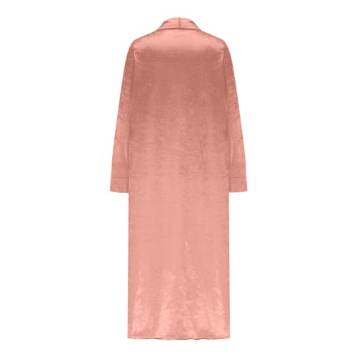 Women Long Sleeve Windbreaker Outfits for Women Velour Slit Cardigan Basic Winter Fall Outfits 2025 Trendy Y2K4