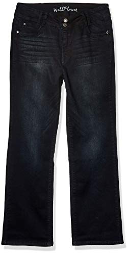 WallFlower Women's Luscious Curvy Bootcut Mid-Rise Insta Stretch Juniors Jeans (Standard and Plus), BlackBerry, 16 Plus Short