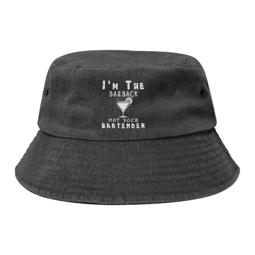 Qauirfe I'm The Barback Not Your Bartender Fashion Cowboy Denim Fisherman Hat Outdoor Fishing Cap Sun