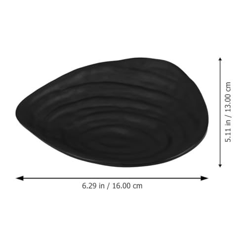Platos de sushi de melamina negros, set x2 miniatura 2