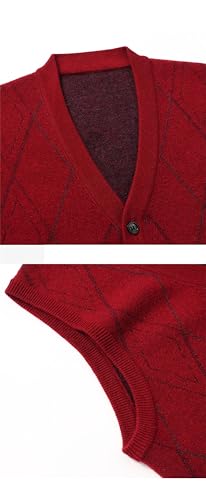 Dcvmvmn Men's Sleeveless Cardigan Vest Cashmere Sweater Vest Button Up Knitted V-Neck Sleeveless Cardigans4
